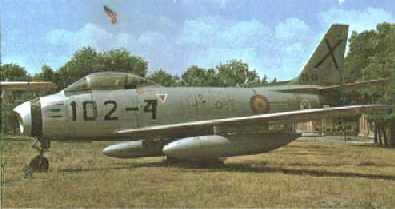 Sabre espaol en el Museo de Aeronautica de Cuatro Vientos