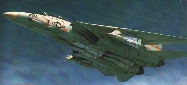 F-14A del USS John F. Kennedy con seis AIM-54 C Phoenix en mision defensa de la Flota