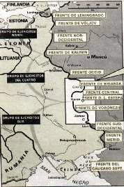 Mapa general del frente en 1943
